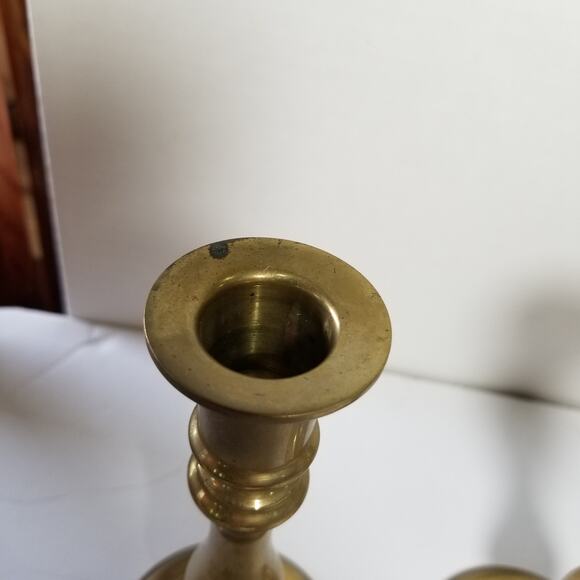 Two vintage brass candle sticks 7 1/4"   (1.1456) - Picture 5 of 10